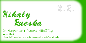 mihaly rucska business card